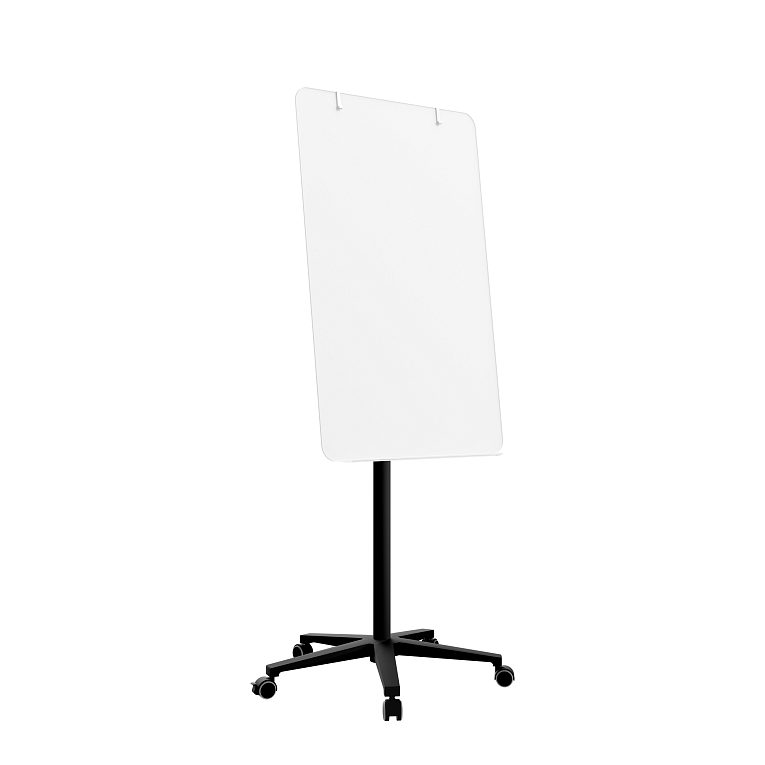 картинка Мобильная стеклянная маркерная доска MG Flipchart Base, цвет белый, ral 9003 от магазина MarkGlass