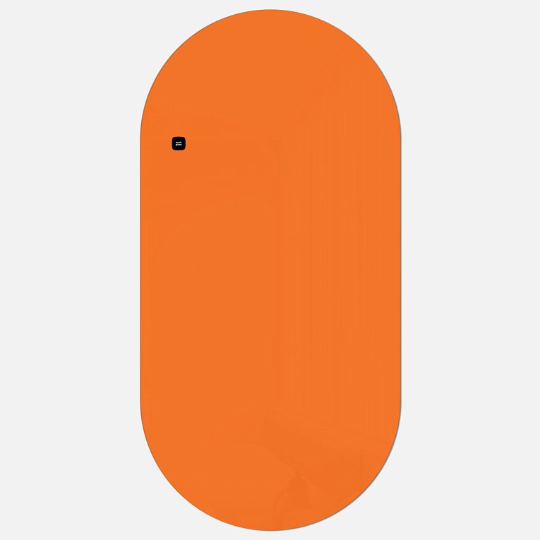картинка Стеклянная магнитно-маркерная доска MG Oval, 60х120 см, цвет оранжевый, ral 2008 от магазина MarkGlass