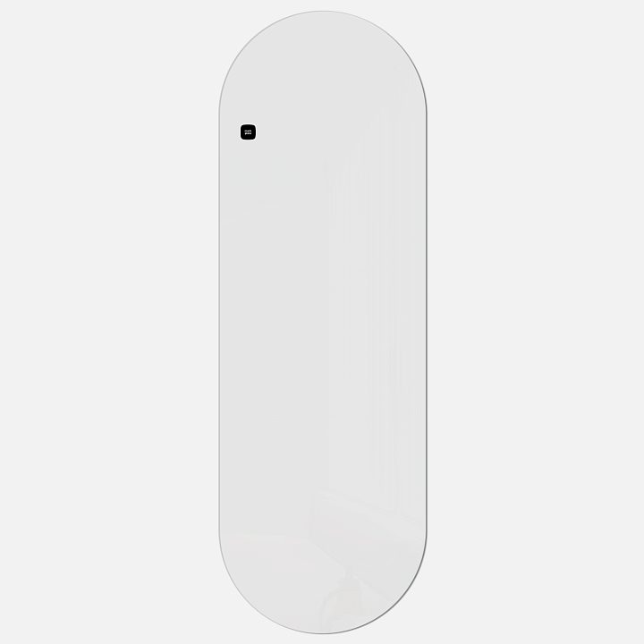 Стеклянная магнитно-маркерная доска MG Oval, 60х180 см, цвет белый, ral 9003