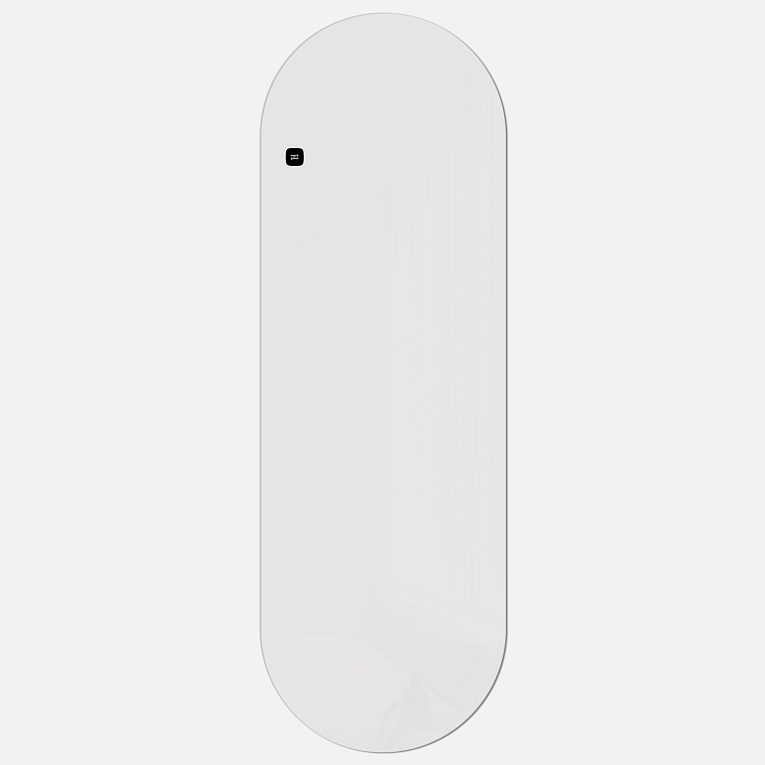 картинка Стеклянная магнитно-маркерная доска MG Oval, 60х180 см, цвет белый, ral 9003 от магазина MarkGlass