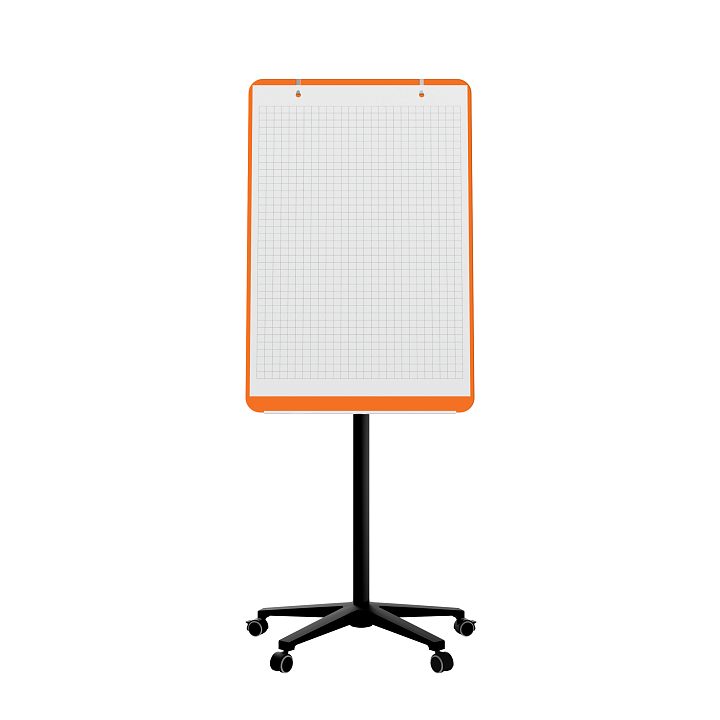 Мобильная стеклянная маркерная доска MG Flipchart Base, цвет оранжевый , ral 2008 Мобильная стеклянная маркерная доска MG Flipchart Base, цвет оранжевый , ral 2008