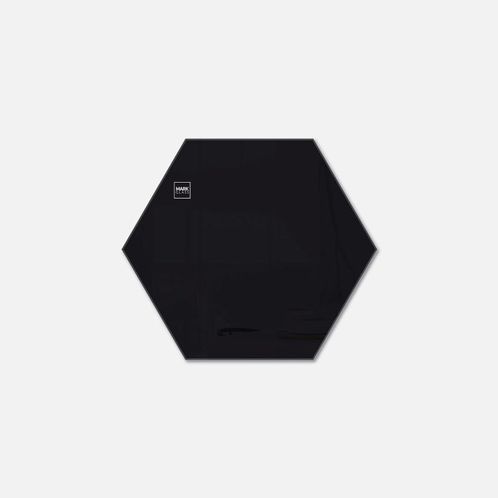 Стеклянная магнитно-маркерная доска MG Honeycomb, 40 см цвет чёрный, ral 9005 Стеклянная магнитно-маркерная доска MG Honeycomb, 40 см цвет чёрный, ral 9005