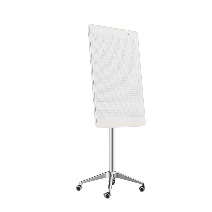 Мобильная стеклянная маркерная доска MG Flipchart Lux, цвет топлёное молоко, ral 9001
