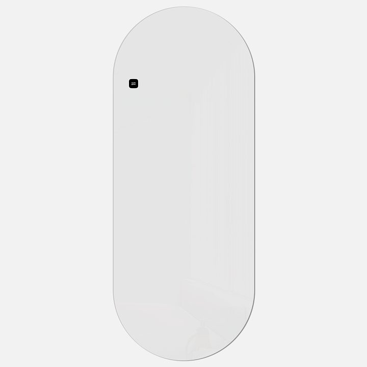 Стеклянная магнитно-маркерная доска MG Oval, 60х150 см, цвет белый, ral 9003