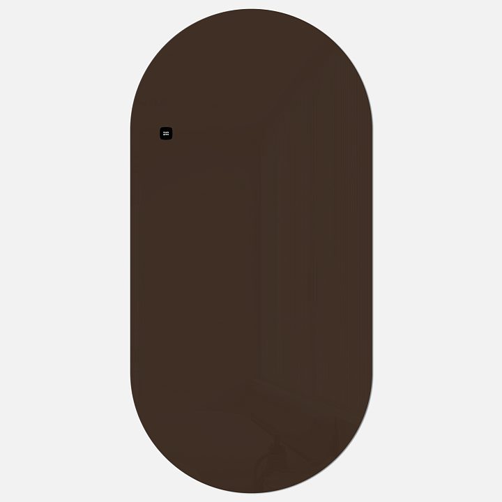 Стеклянная магнитно-маркерная доска MG Oval, 60х120 см, цвет шоколад, ral 8014