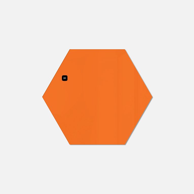 картинка Стеклянная магнитно-маркерная доска MG Honeycomb, 60 см, цвет оранжевый, ral 2008 от магазина MarkGlass