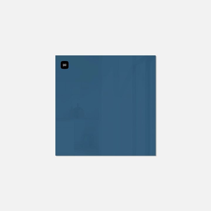 Стеклянная магнитно-маркерная доска MG BASIC, 45х45 см, цвет синий, ral 5009