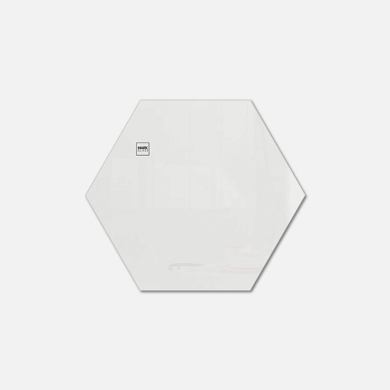 картинка Стеклянная магнитно-маркерная доска MG Honeycomb, 60 см, цвет белый, ral 9003 от магазина MarkGlass