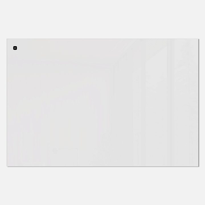 Стеклянная магнитно-маркерная доска MG BASIC, 100х150 см, цвет белый, ral 9003