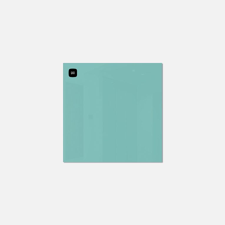 картинка Стеклянная магнитно-маркерная доска MG  BASIC, 35х35 см, цвет мятный, ral 6027 от магазина MarkGlass