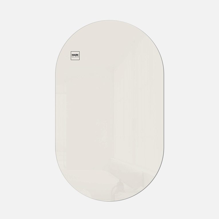 картинка Стеклянная магнитно-маркерная доска MG Oval, 60х100 см, цвет топленое молоко, ral 9001 от магазина MarkGlass