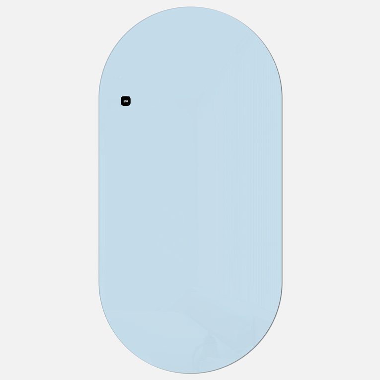 картинка Стеклянная магнитно-маркерная доска MG Oval, 60х120 см, цвет небесно-голубой, ral 0530 от магазина MarkGlass