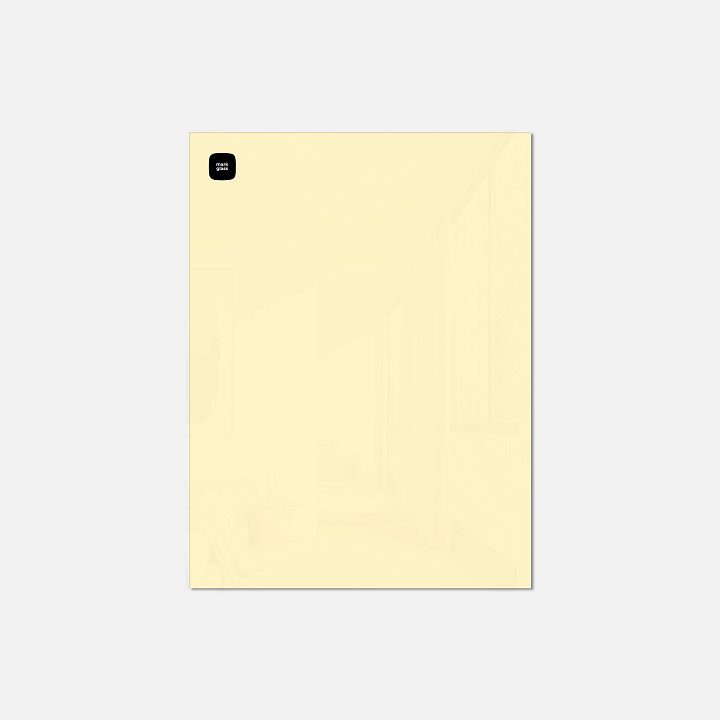 Стеклянная магнитно-маркерная доска MG BASIC, 45х60 см, цвет попкорн