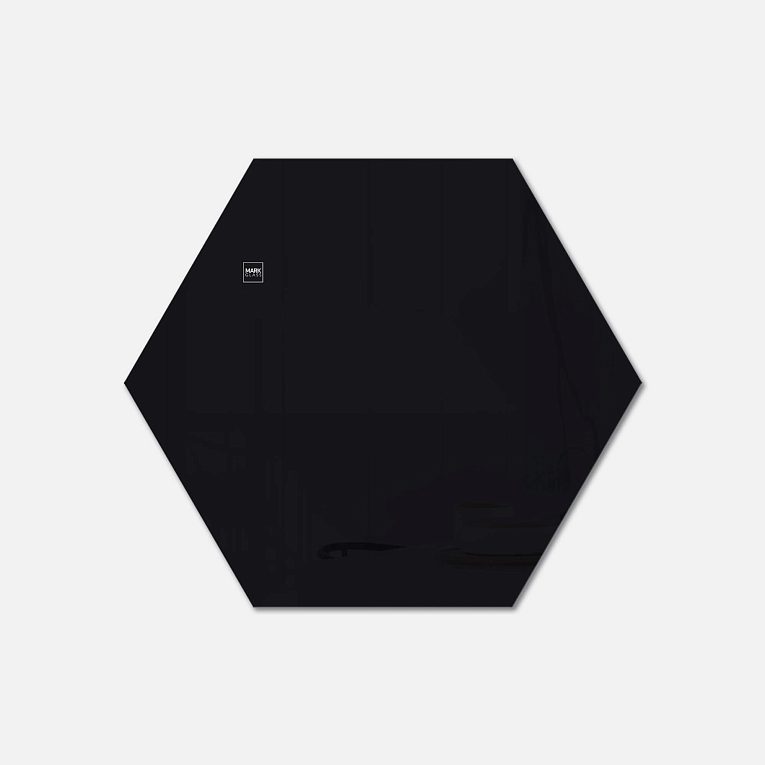 картинка Стеклянная магнитно-маркерная доска MG Honeycomb, 80 см, цвет черный, ral 9005 от магазина MarkGlass
