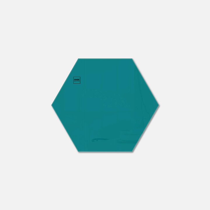 Стеклянная магнитно-маркерная доска MG Honeycomb, 40 см, цвет бирюза, ral 5021 Стеклянная магнитно-маркерная доска MG Honeycomb, 40 см, цвет бирюза, ral 5021