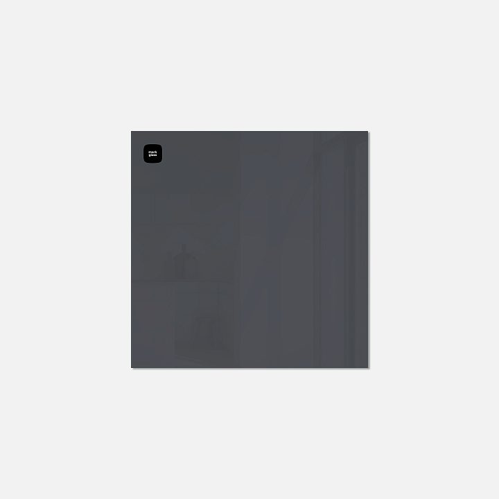 Стеклянная магнитно-маркерная доска MG BASIC, 45х45 см, цвет тёмно-серый, ral 7024