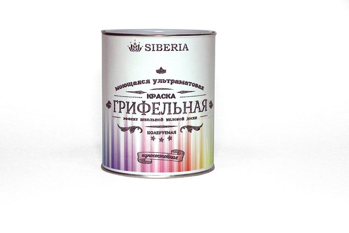 Грифельная краска Siberia колеруемая, интерьерная глубокоматовая. База А для пастельных тонов, 4,5л.