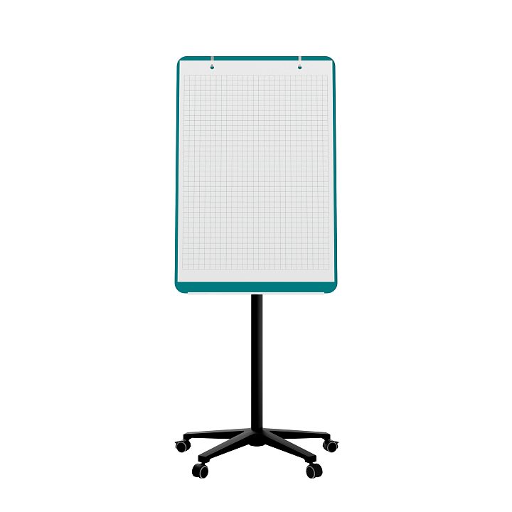 Мобильная стеклянная маркерная доска MG Flipchart Base, цвет бирюза, ral 5021 Мобильная стеклянная маркерная доска MG Flipchart Base, цвет бирюза, ral 5021