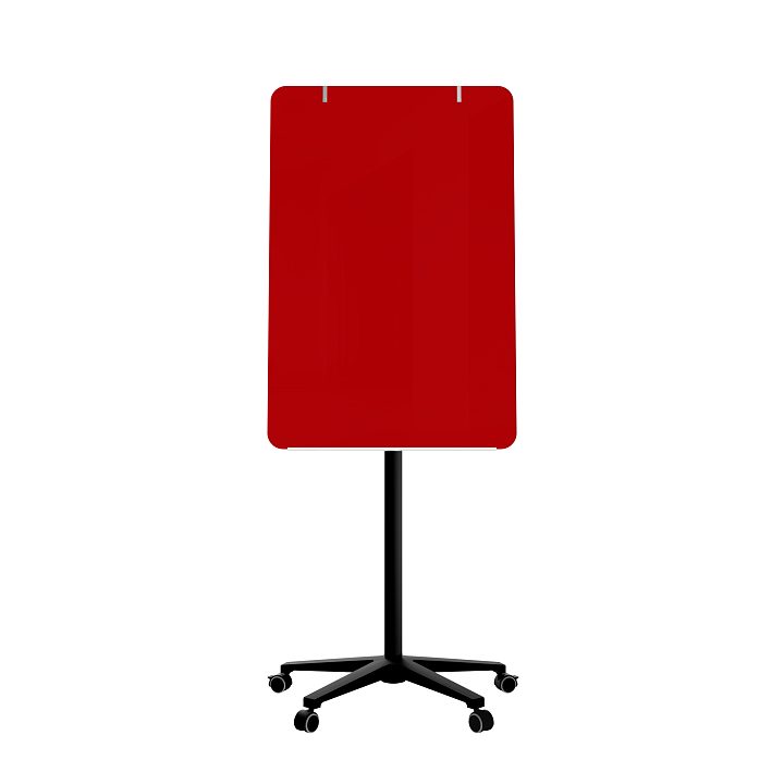 Мобильная стеклянная маркерная доска MG Flipchart Base, цвет красный , ral 3001 Мобильная стеклянная маркерная доска MG Flipchart Base, цвет красный , ral 3001