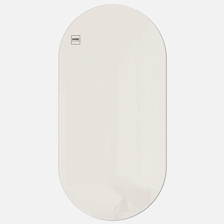 картинка Стеклянная магнитно-маркерная доска MG Oval, 60х120 см, цвет топленое молоко, ral 9001 от магазина MarkGlass