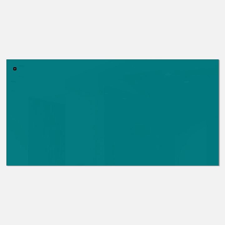 Стеклянная магнитно-маркерная доска MG BASIC, 100х200 см, цвет бирюза, ral 5021 Стеклянная магнитно-маркерная доска MG BASIC, 100х200 см, цвет бирюза, ral 5021