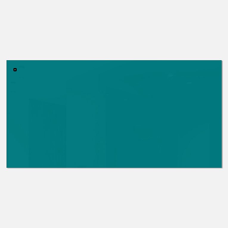 картинка Стеклянная магнитно-маркерная доска MG BASIC, 100х200 см, цвет бирюза, ral 5021 от магазина MarkGlass