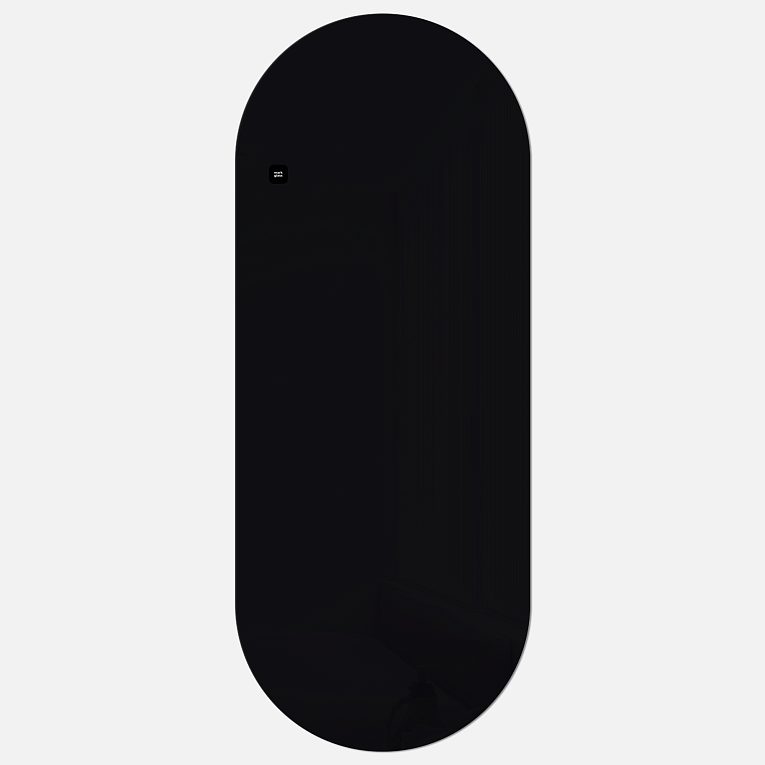 картинка Стеклянная магнитно-маркерная доска MG Oval, 60х150 см, цвет черный, ral 9005 от магазина MarkGlass