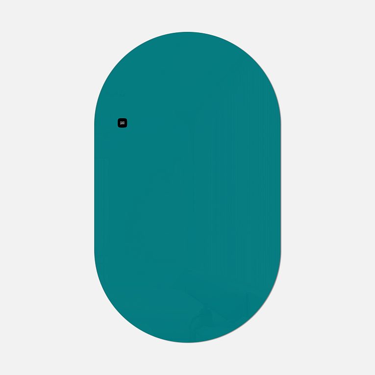 картинка Стеклянная магнитно-маркерная доска MG Oval, 60х100 см, цвет бирюза, ral 5021 от магазина MarkGlass