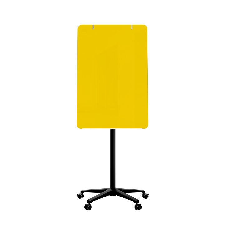 Мобильная стеклянная маркерная доска MG Flipchart Base, цвет желтый, ral 1023 Мобильная стеклянная маркерная доска MG Flipchart Base, цвет желтый, ral 1023