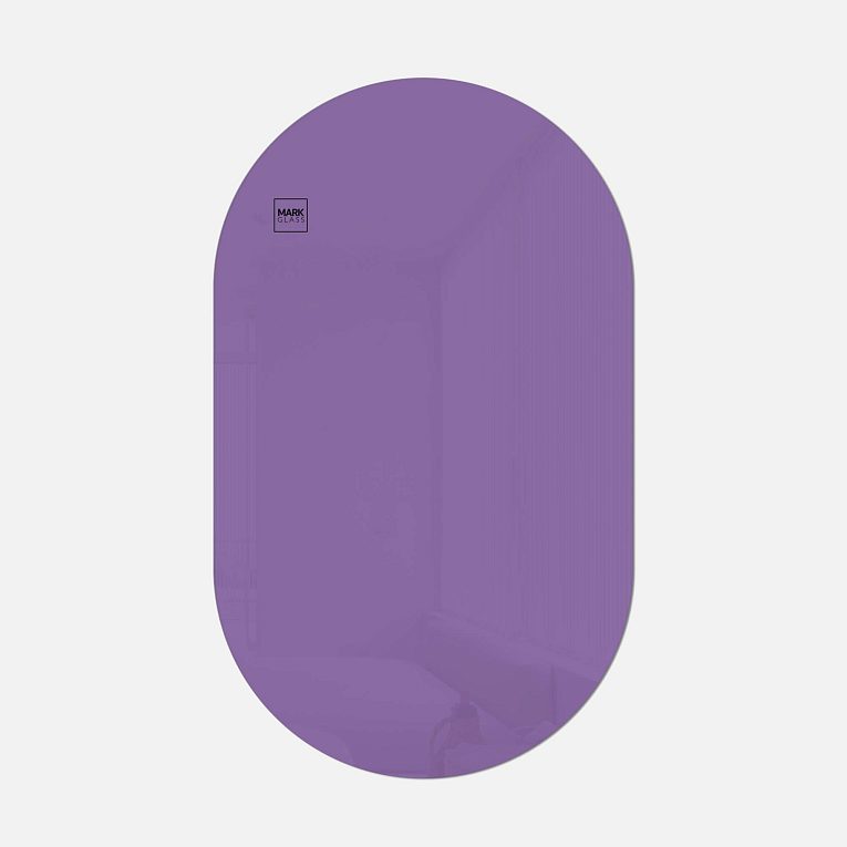 картинка Стеклянная магнитно-маркерная доска MG Oval, 60х100 см, цвет фиолетовый, ral 4005 от магазина MarkGlass