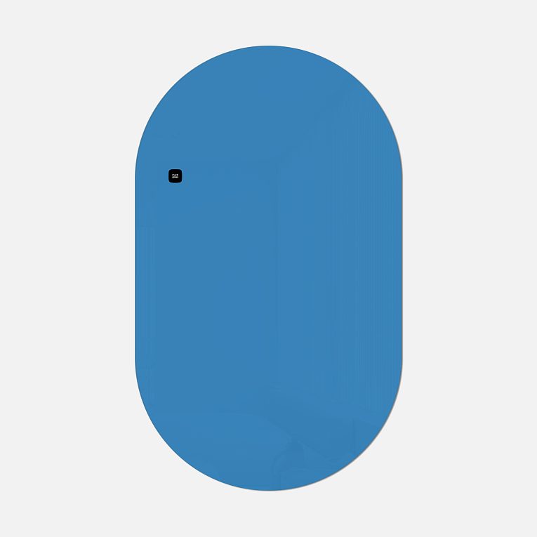 картинка Стеклянная магнитно-маркерная доска MG Oval, 60х100 см, цвет голубой, ral 5012 от магазина MarkGlass