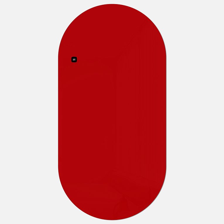картинка Стеклянная магнитно-маркерная доска MG Oval, 60х120 см, цвет красный, ral 3001 от магазина MarkGlass
