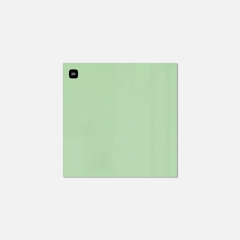картинка Стеклянная магнитно-маркерная доска MG BASIC, 45х45 см, цвет светло-зелёный, ral 6019 от магазина MarkGlass