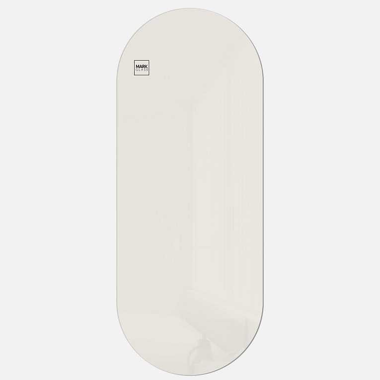 картинка Стеклянная магнитно-маркерная доска MG Oval, 60х150 см, цвет топленое молоко, ral 9001 от магазина MarkGlass