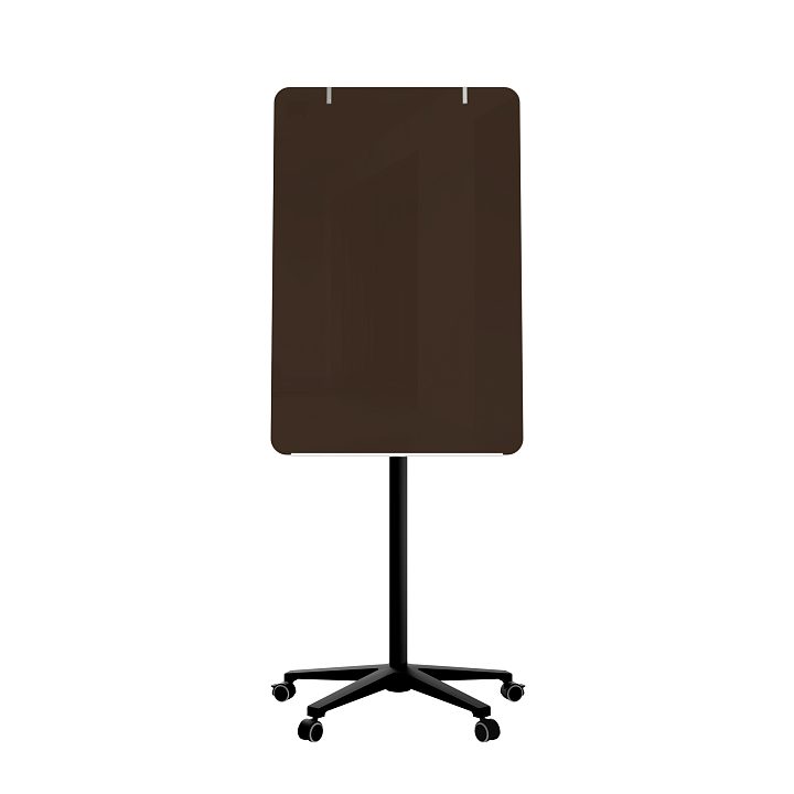 Мобильная стеклянная маркерная доска MG Flipchart Base, цвет шоколад , ral 8014 Мобильная стеклянная маркерная доска MG Flipchart Base, цвет шоколад , ral 8014