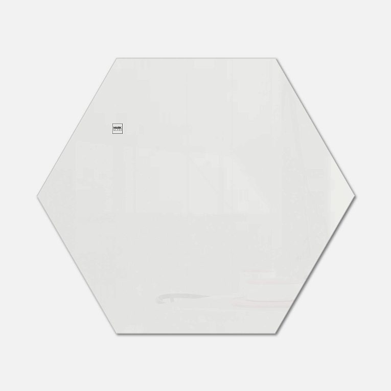 картинка Стеклянная магнитно-маркерная доска MG Honeycomb, 100 см, цвет белый, ral 9003 от магазина MarkGlass