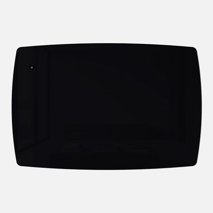 Стеклянная магнитно-маркерная доска MG Plump, 100х150 см, цвет черный, ral 9005
