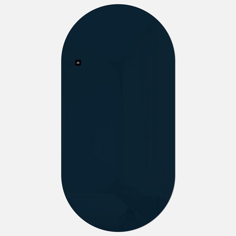 картинка Стеклянная магнитно-маркерная доска MG Oval, 60х120 см, цвет ночное небо, ral 5008 от магазина MarkGlass