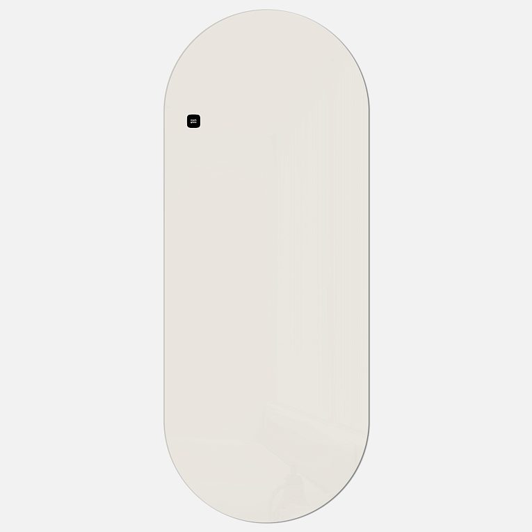 картинка Стеклянная магнитно-маркерная доска MG Oval, 60х150 см, цвет топленое молоко, ral 9001 от магазина MarkGlass