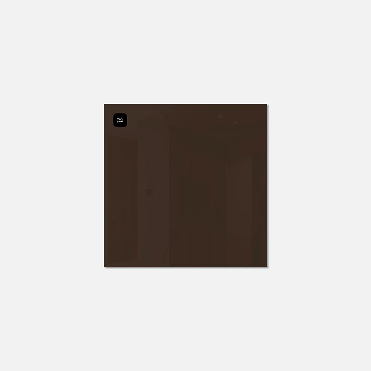 картинка Стеклянная магнитно-маркерная доска MG  BASIC, 35х35 см, цвет шоколад, ral 8014 от магазина MarkGlass