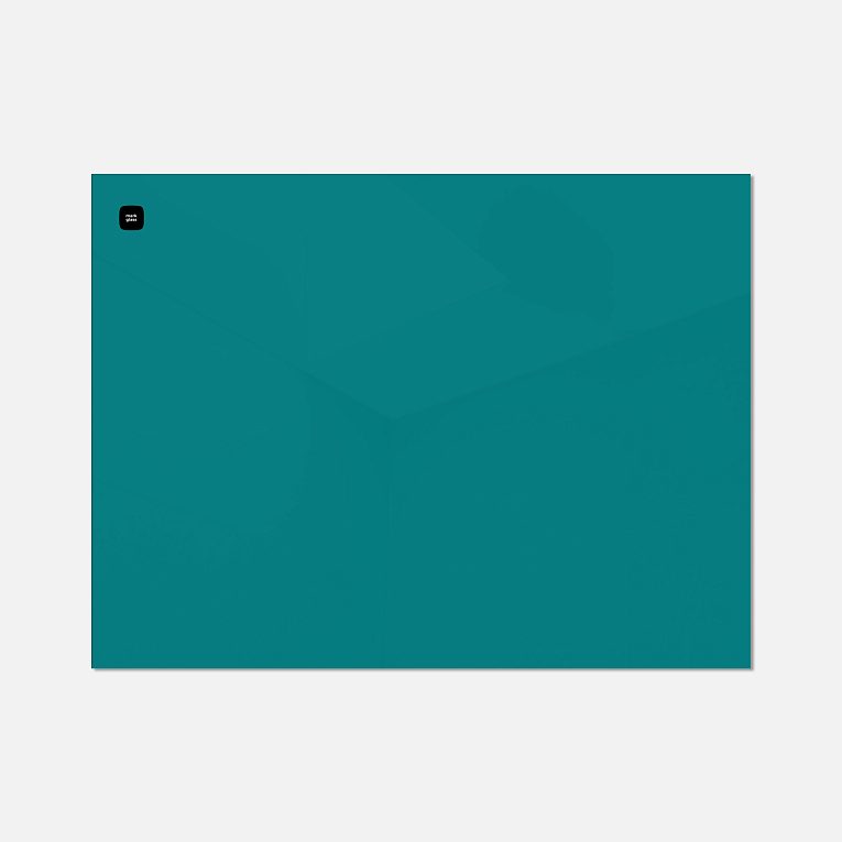 картинка Стеклянная магнитно-маркерная доска MG BASIC, 60х80 см, цвет бирюза, ral 5021 от магазина MarkGlass