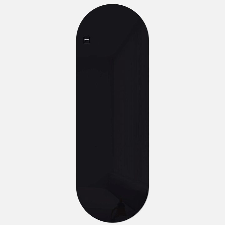 Стеклянная магнитно-маркерная доска MG Oval, 60х180 см, цвет черный, ral 9005