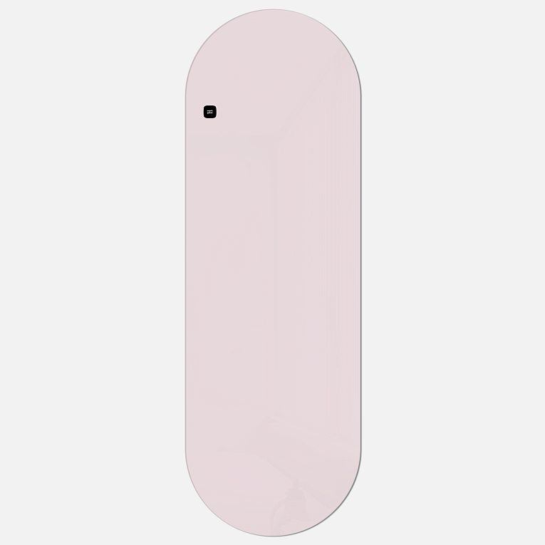 картинка Стеклянная магнитно-маркерная доска MG Oval, 60х180 см, цвет нежная дымка от магазина MarkGlass