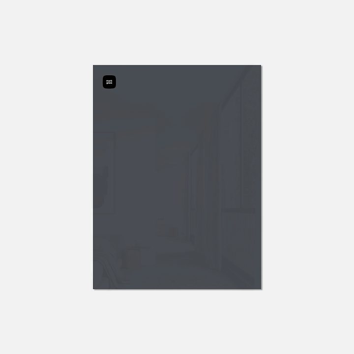 Стеклянная магнитно-маркерная доска MG BASIC, 45х60 см, цвет тёмно-серый, ral 7024