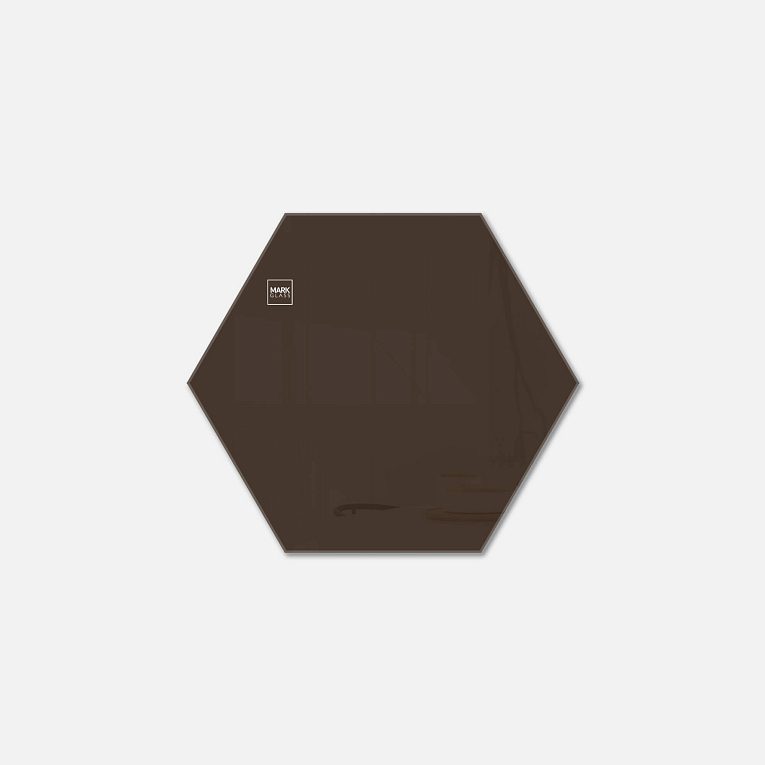 картинка Стеклянная магнитно-маркерная доска MG Honeycomb, 40 см, цвет шоколад, ral 8014 от магазина MarkGlass