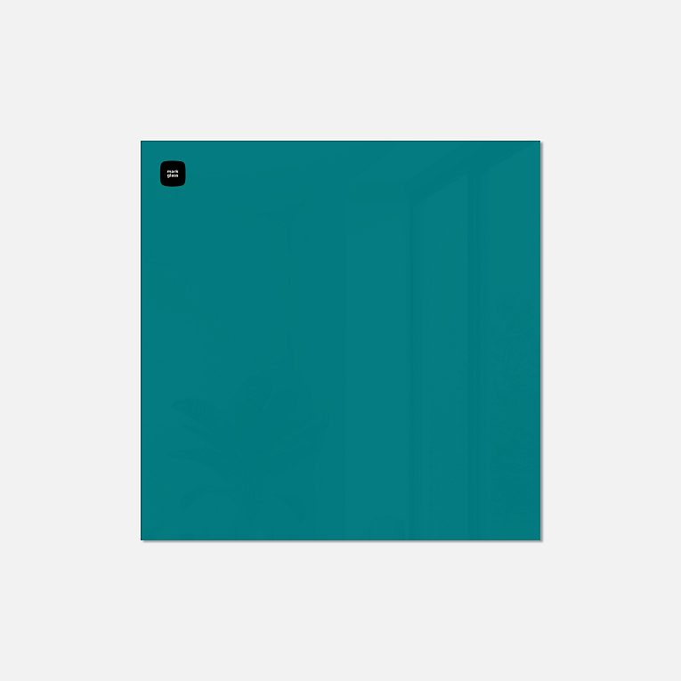 картинка Стеклянная магнитно-маркерная доска MG BASIC, 50х50 см, цвет бирюза, ral 5021 от магазина MarkGlass