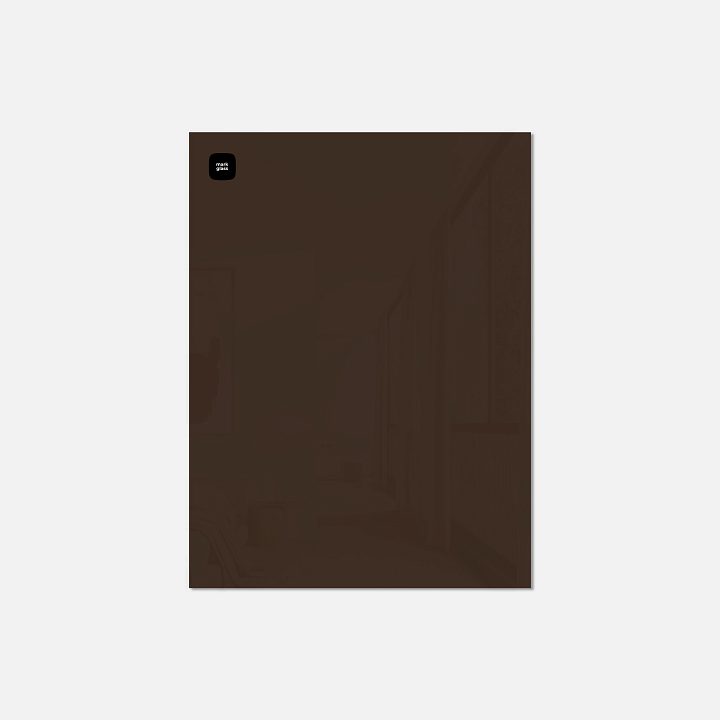 Стеклянная магнитно-маркерная доска MG BASIC, 45х60 см, цвет шоколад, ral 8014