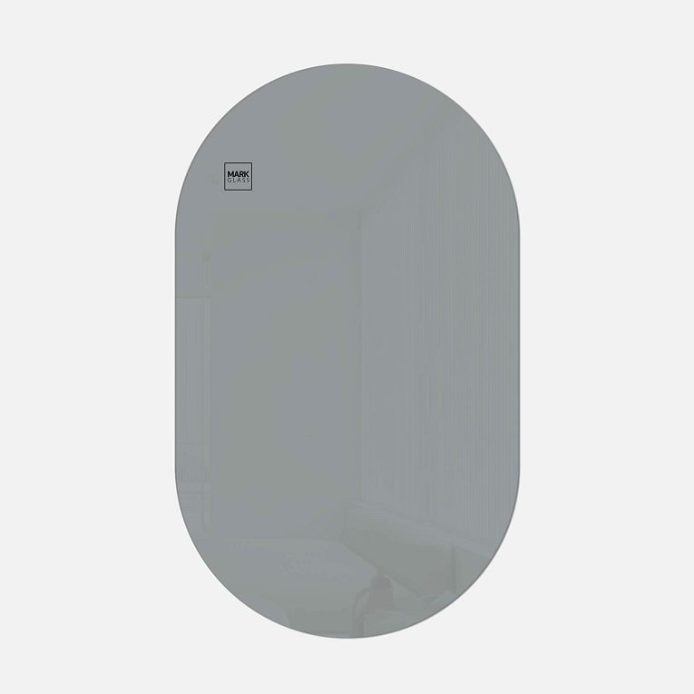 картинка Стеклянная магнитно-маркерная доска MG Oval, 60х100 см, цвет светло-серый, ral 7042 от магазина MarkGlass