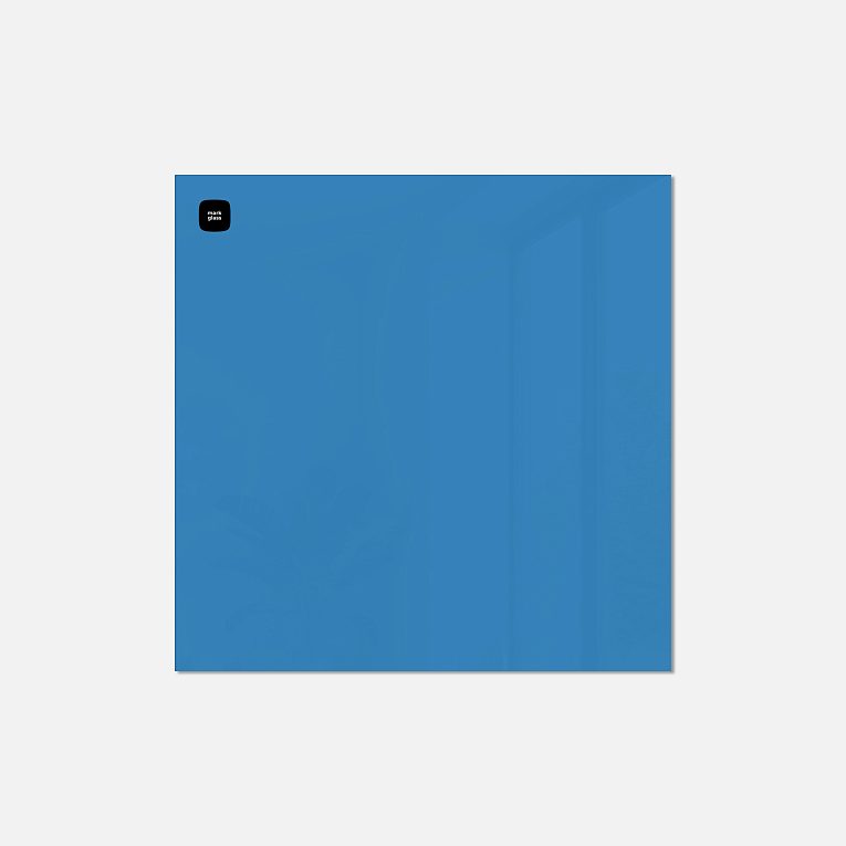 картинка Стеклянная магнитно-маркерная доска MG BASIC, 50х50 см, цвет голубой, ral 5012 от магазина MarkGlass