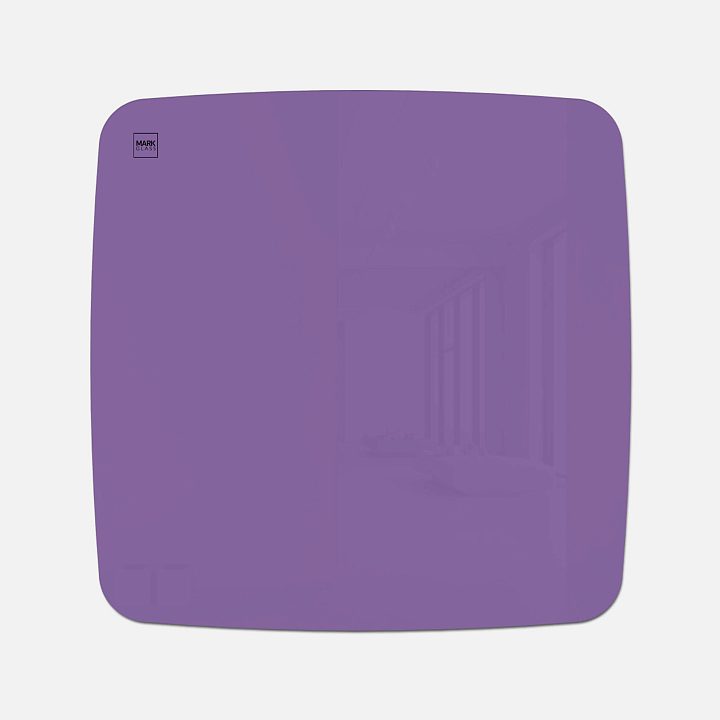 Стеклянная магнитно-маркерная доска MG Plump, 75х75 см, цвет фиолетовый, ral 4005